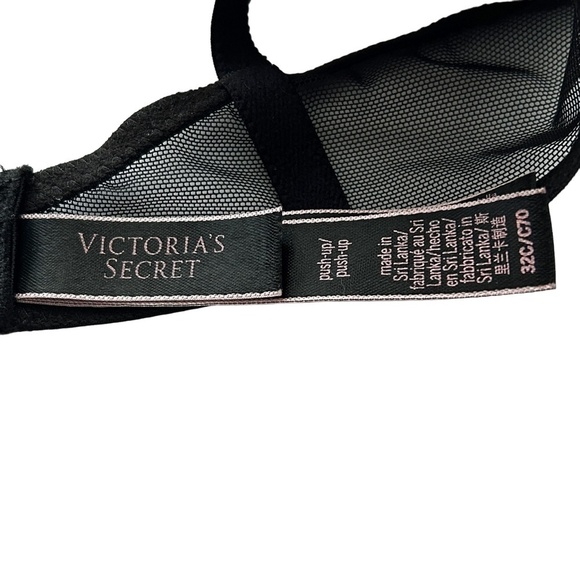 Victorias Secret Very Sexy Strappy Bra Lacy Tartan Plaid Padded Underwire Pushup - Picture 9 of 14